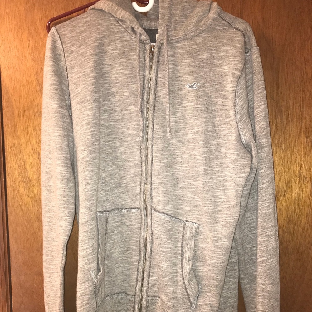 Hollister gray zip up jacket